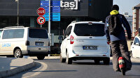 Elektrikli tek tekeriyle trafiği tehlikeye attı