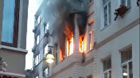 Beyoğlu'nda bir otelde yangın çıktı: 2 kişi dumandan etkilendi
