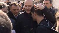 Bakan Soylu enkaz altındaki çifti kurtaran Suriyeli Mahmut ile buluştu