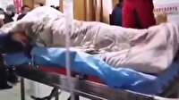 Koronavirüs'lü hastanın kriz geçirdiği anlar kamerada
