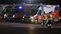 Çin yolcularını alacak ambulanslar havaalanına geldi