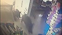 Aç kalan domuzlar markete girdi