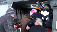 Askeri helikopter hamile kadın için havalandı