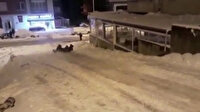 Giresun’da poşetle kayak keyfi kazayla bitti