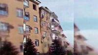 Elazığ'da meydana gelen 4,2'lik depremde hasarlı olduğu için boşaltılan bina çöktü
