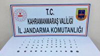 Kahramanmaraş'ta bulunan araçta 64 sikke ele geçirildi