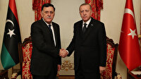 Cumhurbaşkanı Erdoğan, Libya UMH Başkanlık Konseyi Başkanı Serrac'ı kabul etti
