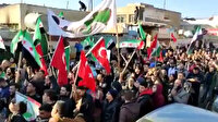 Suriye'de halk Bahar Kalkanı Harekatı'na destek vermek için Türk bayraklarıyla sokaklara döküldü