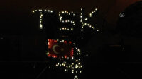 Yurt öğrencilerinden 'Bahar Kalkanı'na ışıklı destek