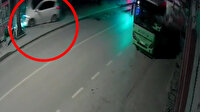 Yola fırlayan kedi kazaya neden oldu