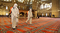 Selimiye Camii'nde koronavirüs önlemi