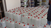 Eczaneye düzenlenen operasyonda 5 ton 815 kilogram kaçak dezenfektan ele geçirildi
