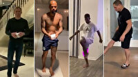 Yıldız futbolcular evlerinden çektikleri videolarla yeni akım başlattı