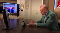 Erdoğan süreci adım adım takip ediyor: Bakanlarla telekonferans yaptığı anlar yayınlandı