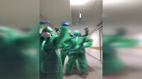 Sağlık çalışanlarının dansı sosyal medyada ilgi odağı oldu