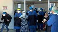 90 yaşındaki Alye nine alkışlarla taburcu edildi