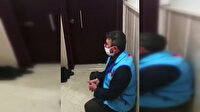 Yardıma gittiği vatandaşın vefat ettiğini öğrenen imam merdivenlerde Kur'anı Kerim okudu