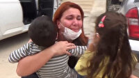 Bir aydır evlatlarını görmeyen sağlıkçıların çocuklarına kavuşma anı