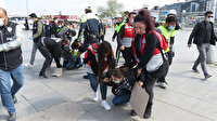 Kadıköy'de yasağı umursamadan izinsiz 1 Mayıs gösterisine müdahale