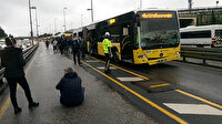 Üsküdar'da yağmur kazası: Kameramana metrobüs çarptı