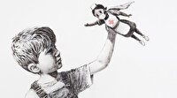 Dünyaca ünlü sokak sanatçısı Banksy'den karantinada yeni çalışma: Sağlık çalışanları için çizdi