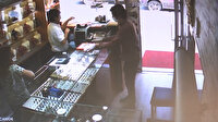 Cerrahi maskeyle kuyumcu hırsızlığı kamerada