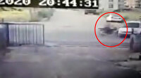 Adıyaman'da, motosikletlinin öldüğü kaza güvenlik kamerasında