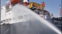 Kartal açıklarında gemide yangın