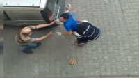 Fırıcıların 'bölge' kavgası kamerada