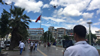 Maske takmayanlar drone ile tespit edilip uyarıldı