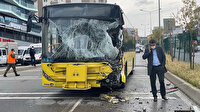 Pendik'te İETT otobüsü sulama aracına çarptı: 7 yaralı