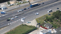 İstanbul'un giriş ve çıkışındaki denetimler havadan görüntülendi