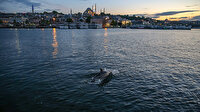Haliç'e girdiler: Günbatımıyla ortaya çıktılar
