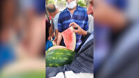 'Beyaz çıkarsa burayı terk ederim' dediği karpuz beyaz çıkınca sosyal medyada gündem oldu