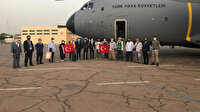 Çad'a tıbbi yardım malzemeleri götüren askeri uçak 14 Türk vatandaşını da alarak dönüşe geçti
