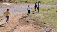 Yasağı hiçe saydılar droneu görünce kaçacak delik aradılar