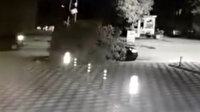 Alkollü halde çarptığı ağaçla 3 kilometre yol gitti: İlginç görüntü kamerada