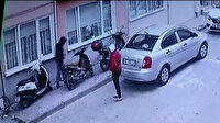 Motosiklet hırsızları kameraya yakalandı