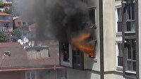 Alibeyköy'de korkutan yangın: Üst kattakiler mahsur kaldı