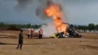 Endonezya'da askeri helikopter düştü