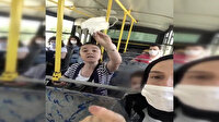 Otobüse maskesiz binen kadın kendini uyaranlara saldırdı