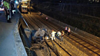 Şirinevler’de şoke eden olay: Otomobil metro raylarına uçtu