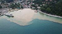 Beykoz'dan İstanbul Boğazı'na çamurlu su aktı