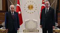 Cumhurbaşkanı Erdoğan ile Bahçeli Külliye'de görüştü