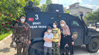 Özel harekattan güzel hareket: Sınava şehit babasının isminin yazılı olduğu zırhlı araçla gitti