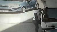 Kamyonetten cep telefonu çalan hırsız kamerada