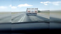 Aşırı hız yapan kamyon şoförü ambulansa yol vermedi