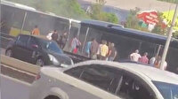 İstanbul Yenibosna'da metrobüste yangın paniği