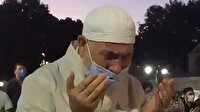 Ayasofya Camii önünde kılınan akşam namazında gözyaşları döküldü