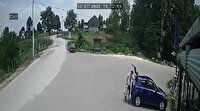 Sürücünün bir anlık dalgınlığıyla otomobil köprünün yanından dereye uçtu